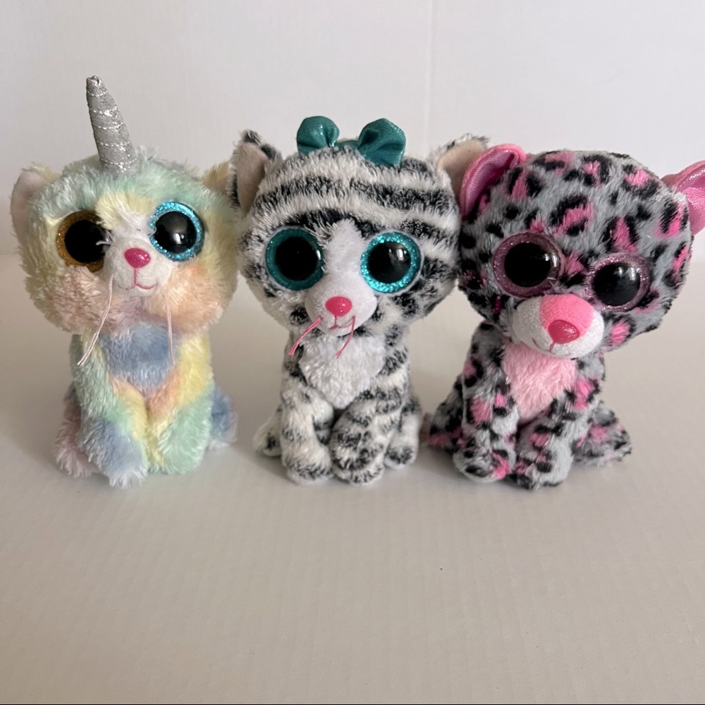 Ty Beanie Boos - Kitty Trio - Heather, Tasha & Quinn